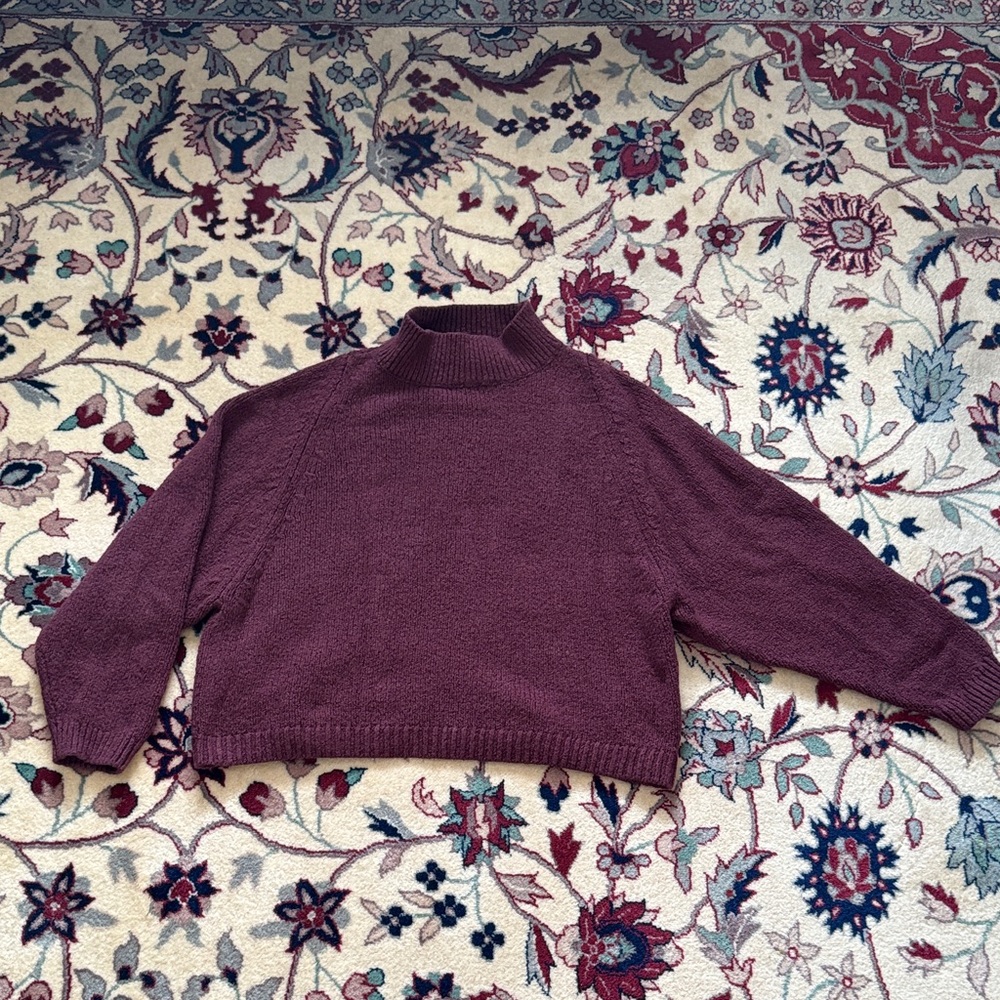 Old Navy Women's Maroon Cropped Sweater